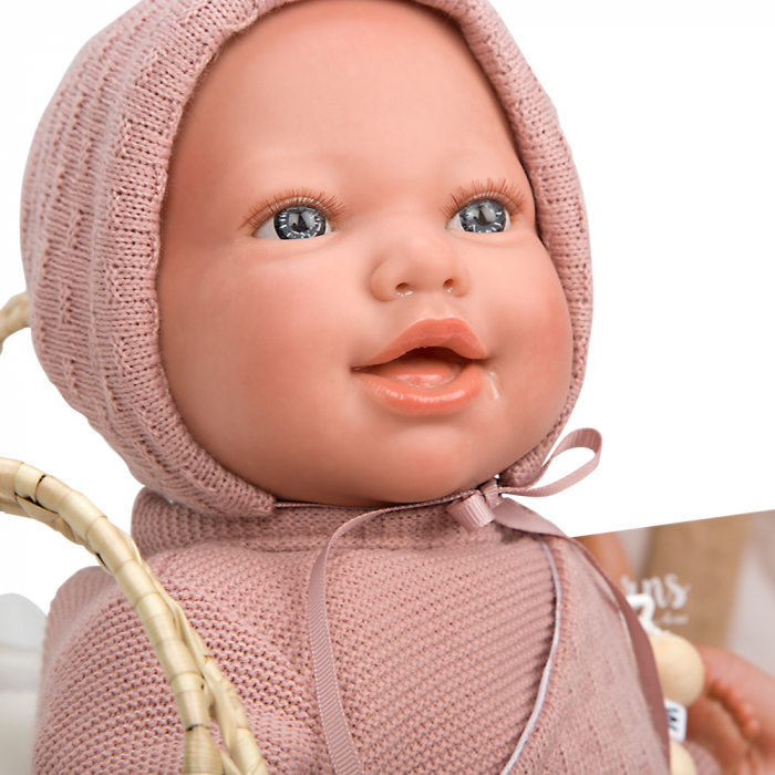 Papusa Reborn bebelus realist Arias Avana 45 cm si cos din rachita [4]