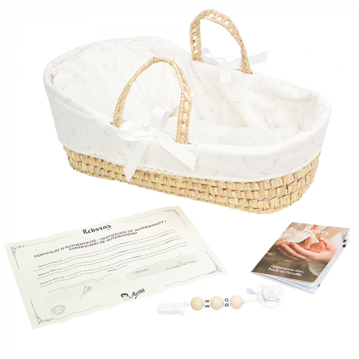 Papusa Reborn bebelus realist Arias Avana 45 cm si cos din rachita [6]