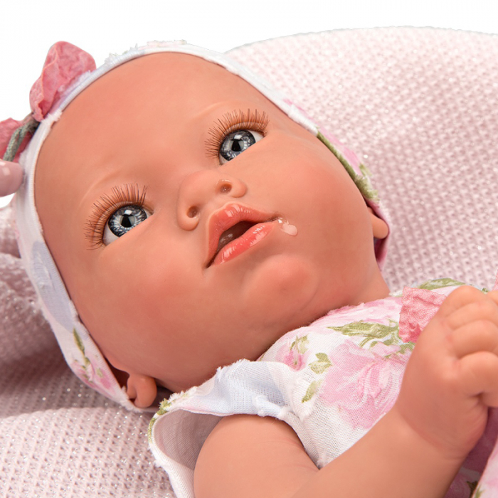 Papusa Reborn bebelus realist Arias Inna 38 cm White/Pink [2]