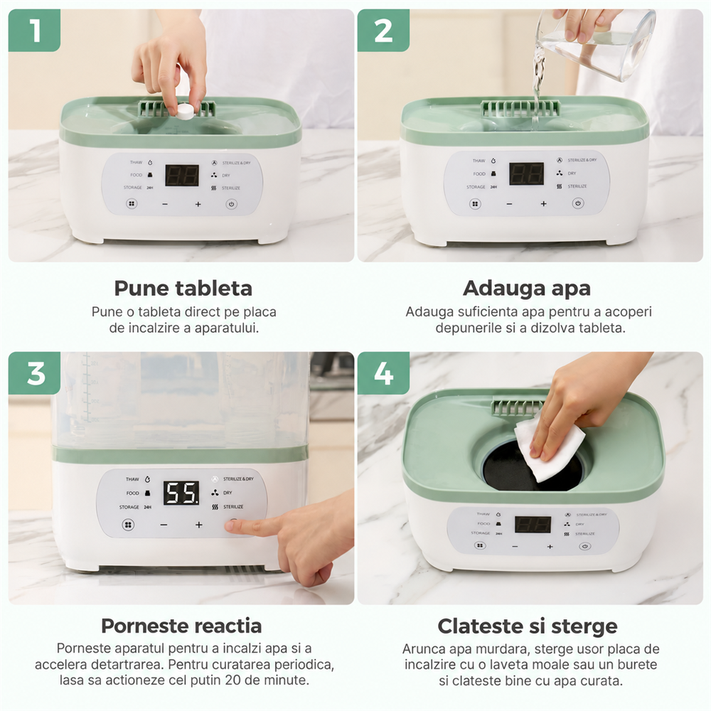 Pastile detartrare Momcozy pentru sterilizatoare si biberoane 30 buc [6]