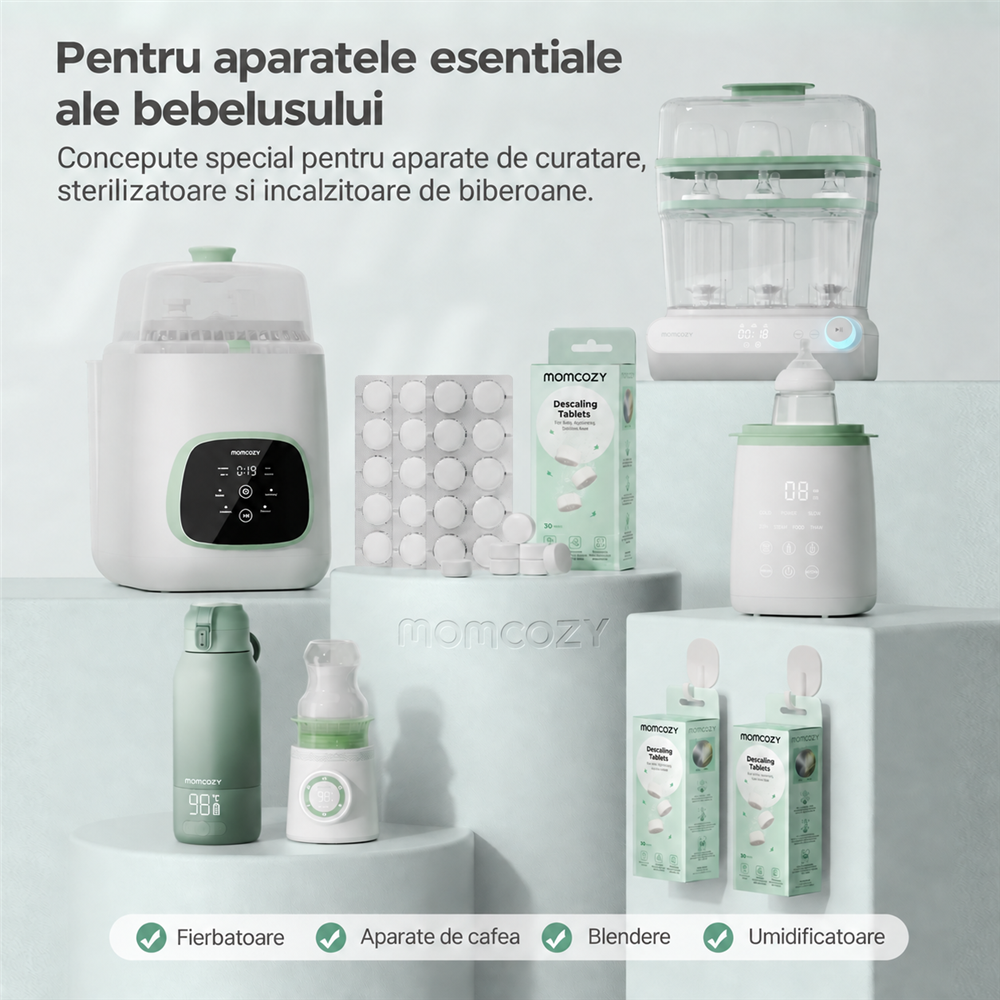 Pastile detartrare Momcozy pentru sterilizatoare si biberoane 30 buc [5]