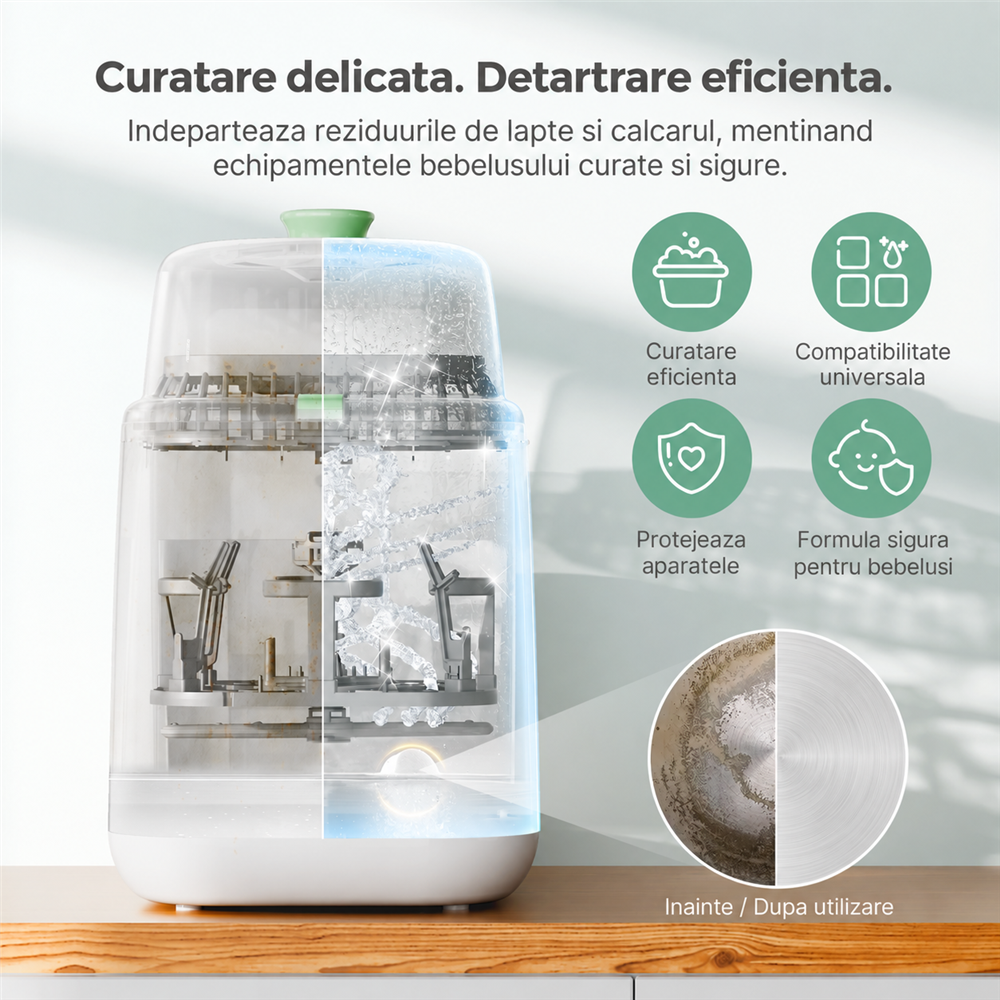 Pastile detartrare Momcozy pentru sterilizatoare si biberoane 30 buc [3]