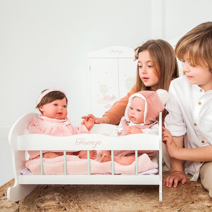 Pat balansoar din lemn pentru papusi Arias Firenze, 50x39.5x29.5 cm-Resigilat [2]