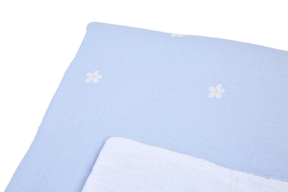 Paturica Childhome Jerse 80x100 cm Muslin/Blue Flower [2]