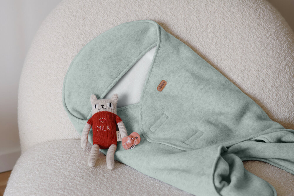 Paturica de infasat Beaba BabyNomade 0-6 luni Sage Green [5]