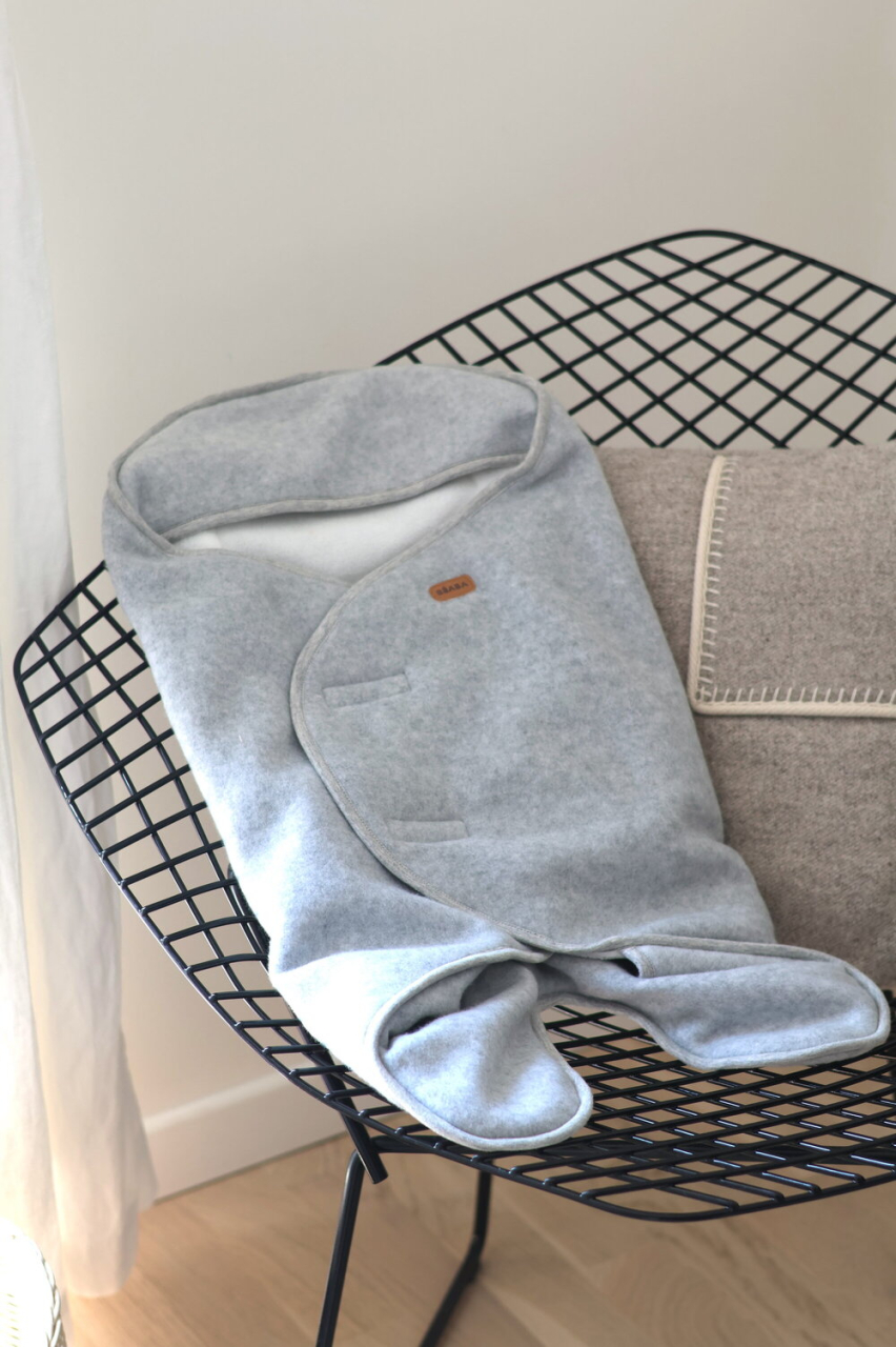 Paturica de infasat Beaba BabyNomade 0-6 luni Heather Grey [8]