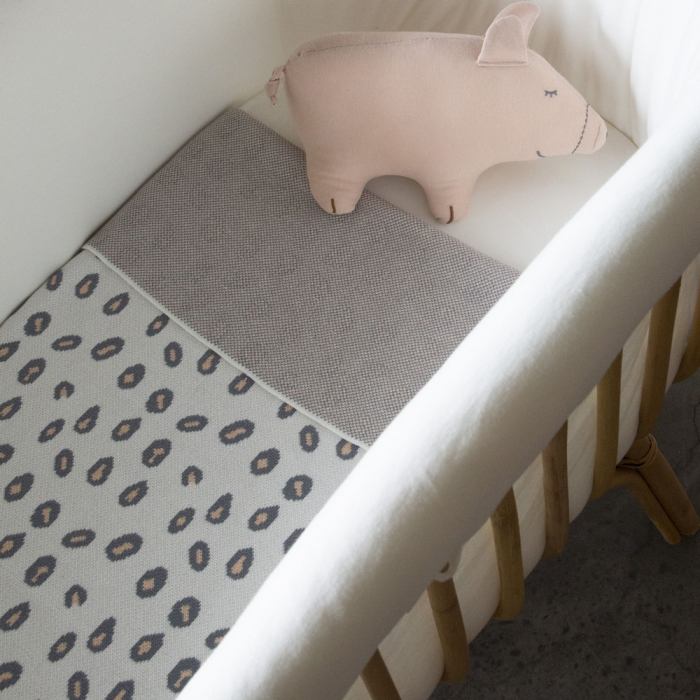 Paturica tricotata Childhome 85x70 cm, Leopard [2]