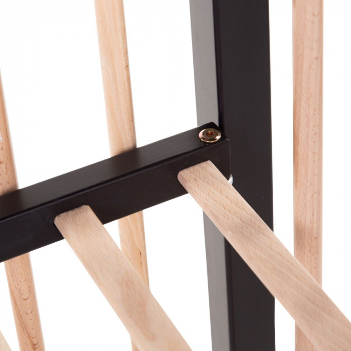 Patut Childhome Cot 97 Fag 60x120 cm, Natural/Negru [3]