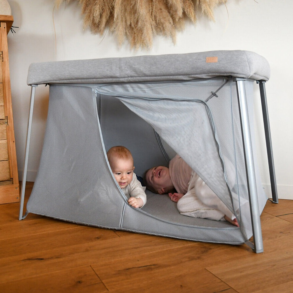 Patut pliabil 3 in 1 Beaba Eazy Sleep, patut de voiaj Heather Grey / Pebble [6]