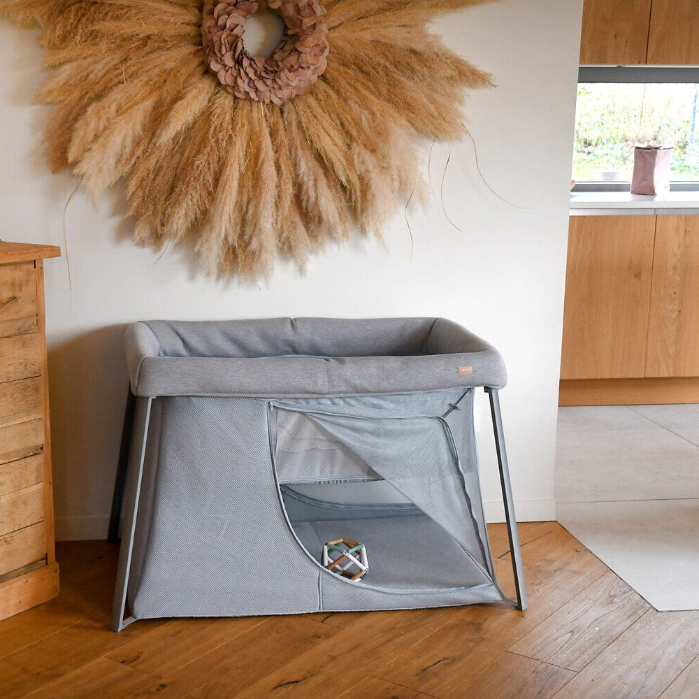 Patut pliabil 3 in 1 Beaba Eazy Sleep, patut de voiaj Heather Grey / Pebble [9]