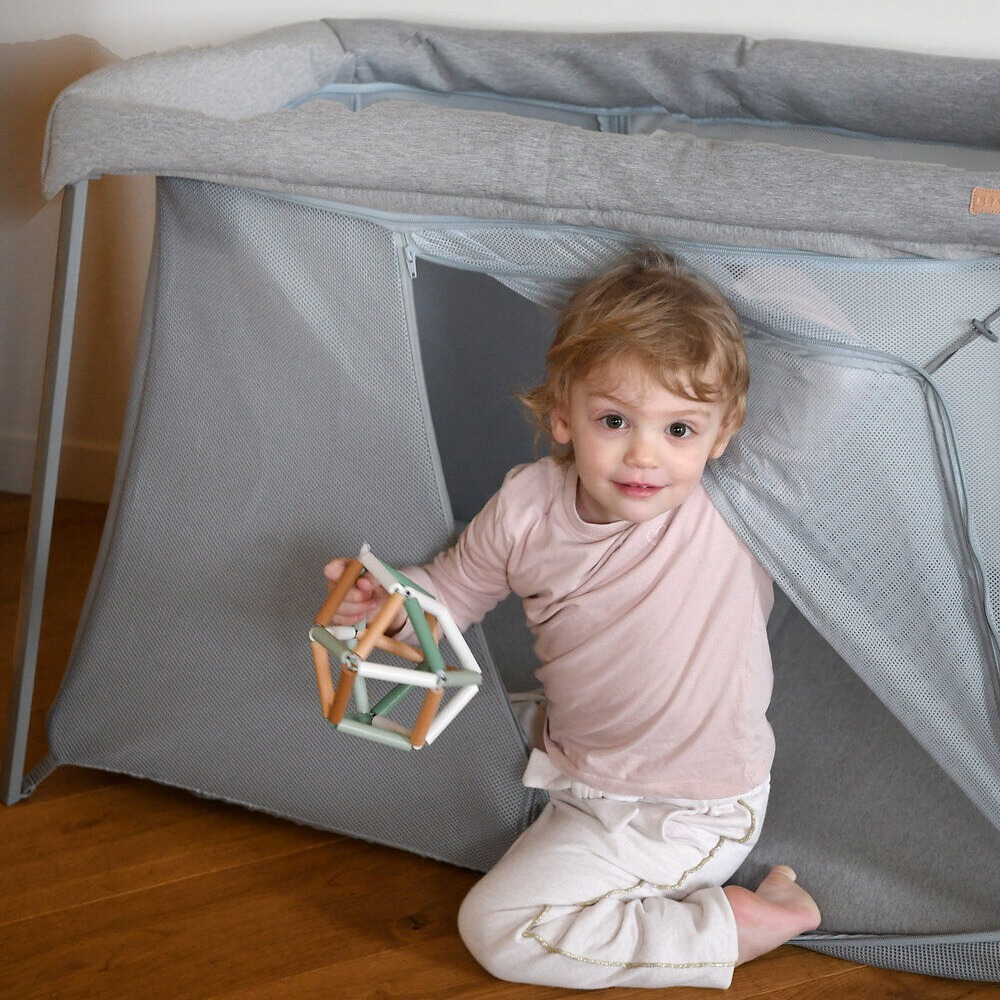 Patut pliabil 3 in 1 Beaba Eazy Sleep, patut de voiaj Heather Grey / Pebble [8]