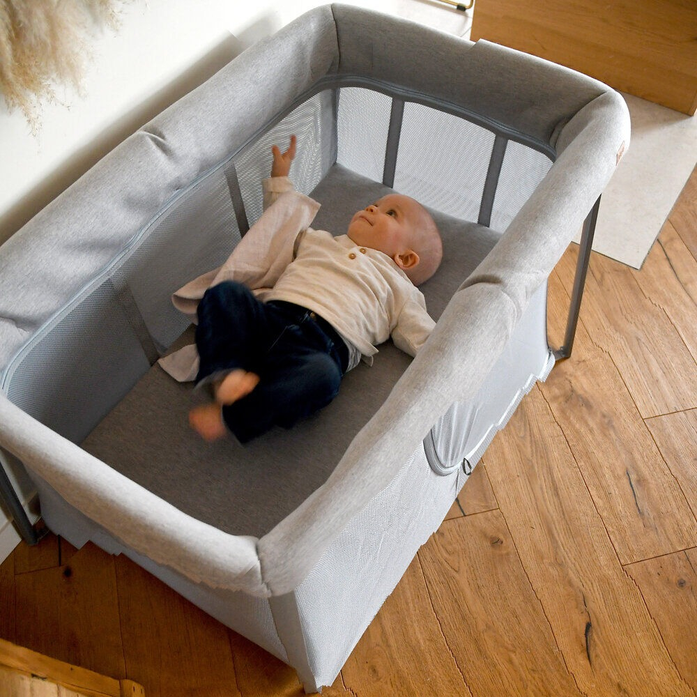 Patut pliabil 3 in 1 Beaba Eazy Sleep, patut de voiaj Heather Grey / Pebble [7]
