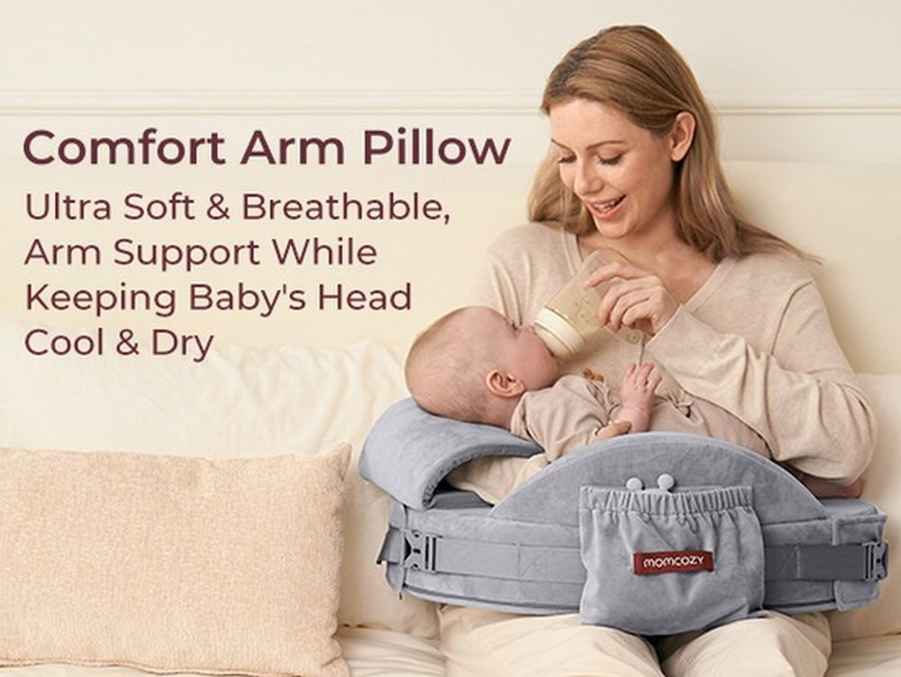 Perna Alaptare Momcozy CozyPro cu suport ergonomic lombar Grey [7]