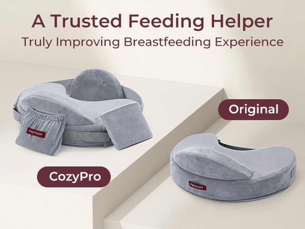 Perna Alaptare Momcozy CozyPro cu suport ergonomic lombar Grey [6]