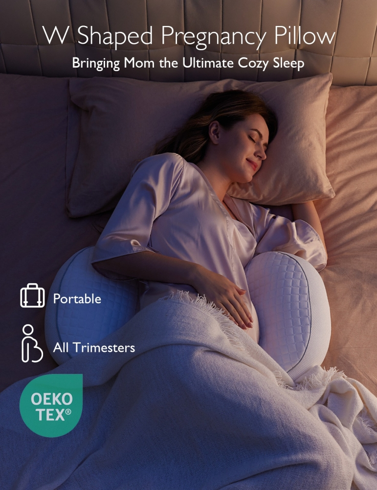 Perna gravide Momcozy in forma de W Grey [2]