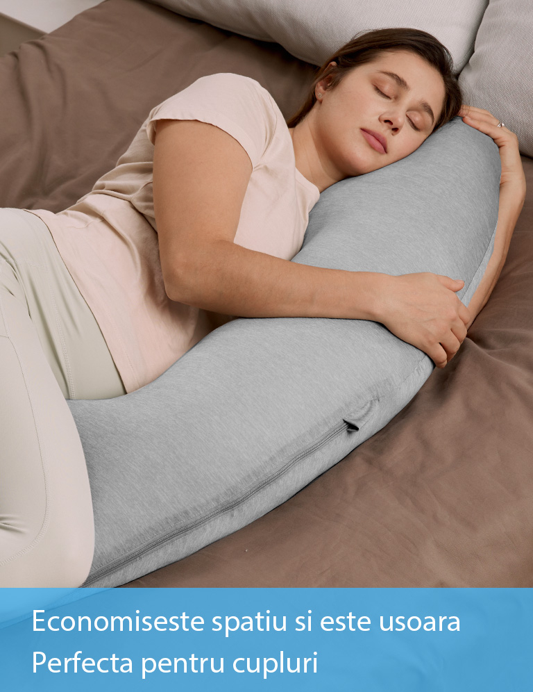 Perna gravide Momcozy Jersey Fabric Light Grey [5]