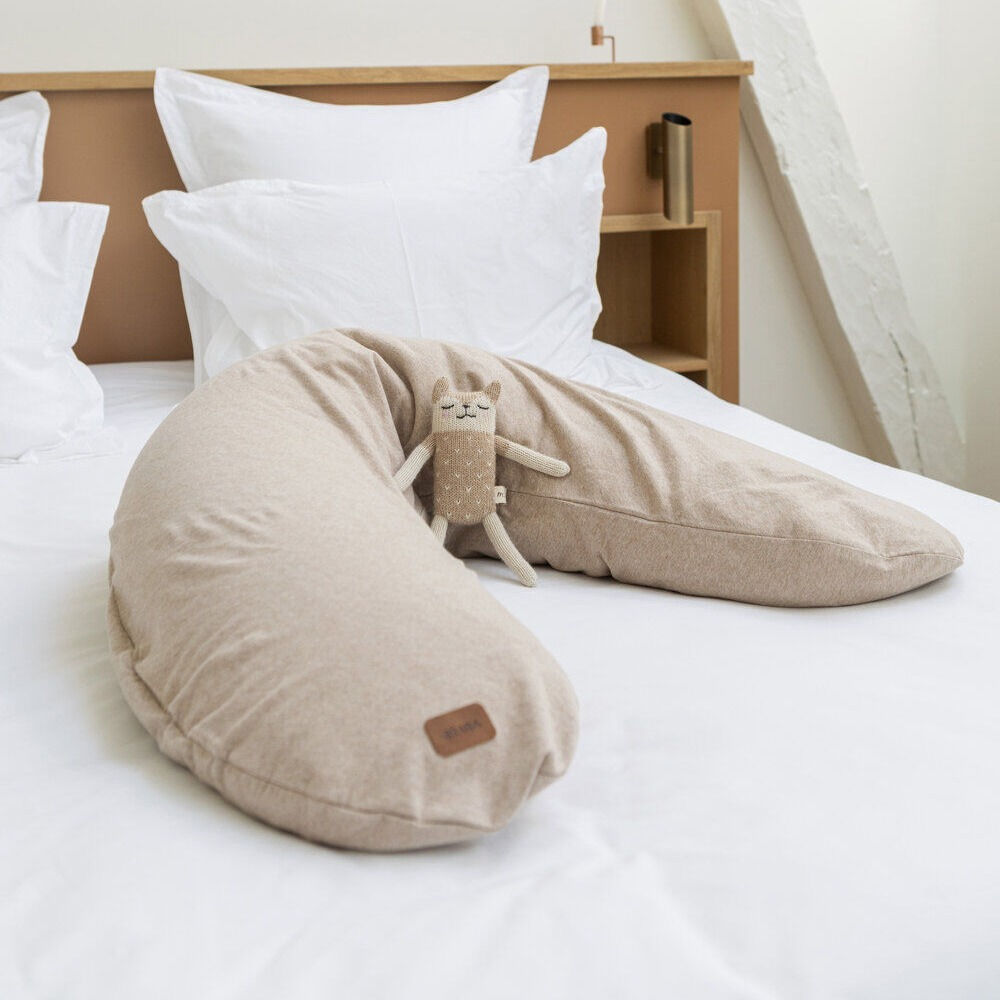 Perna gravide si alaptare Beaba Big Flopsy 170 cm Jersey Heather Clay [3]