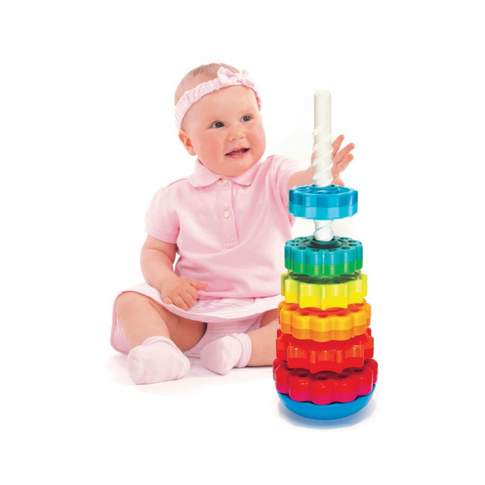 Piramida cu rotite pentru bebelusi - Fat Brain Toys [4]