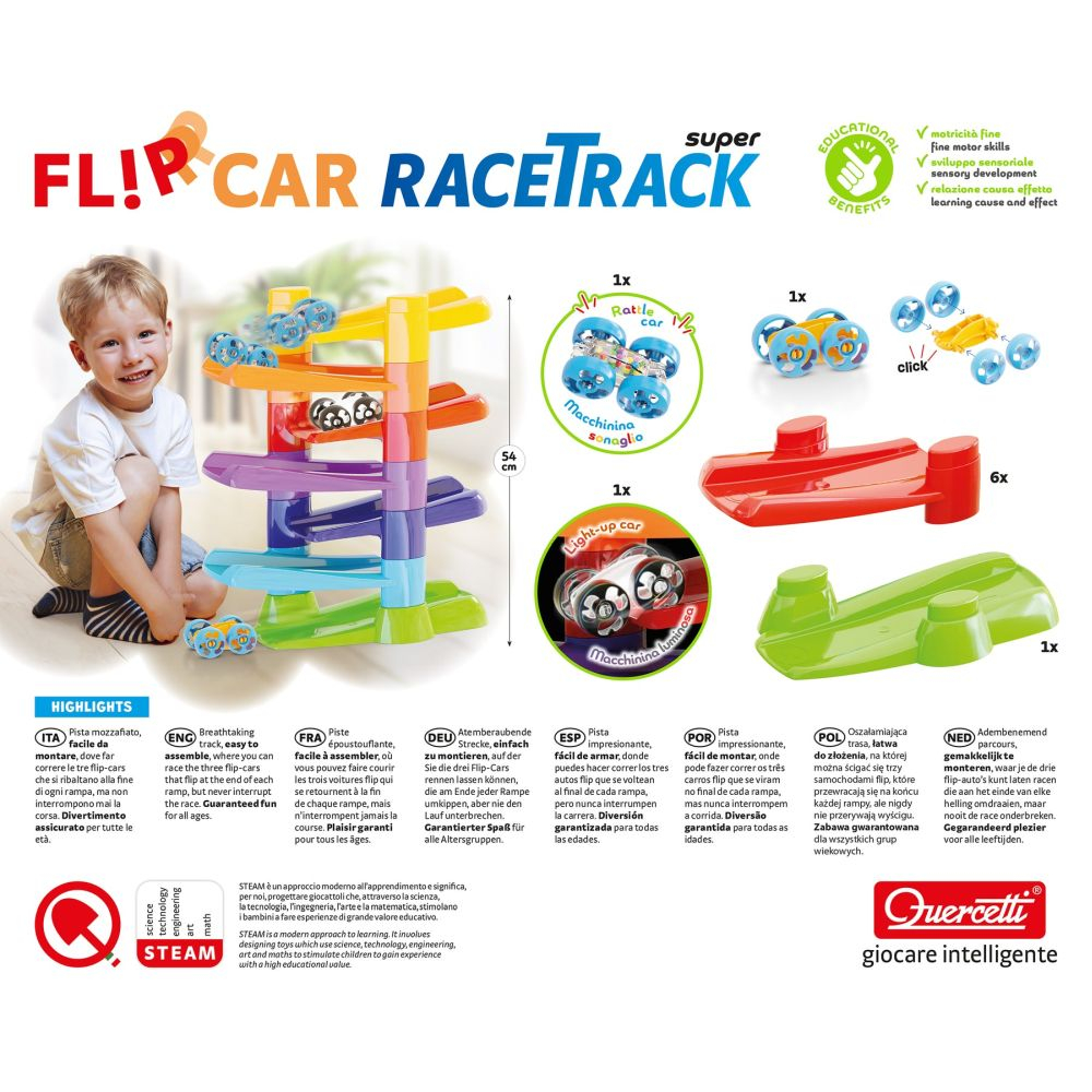 Pista de curse Flip Car Race Track Super Quercetti [7]