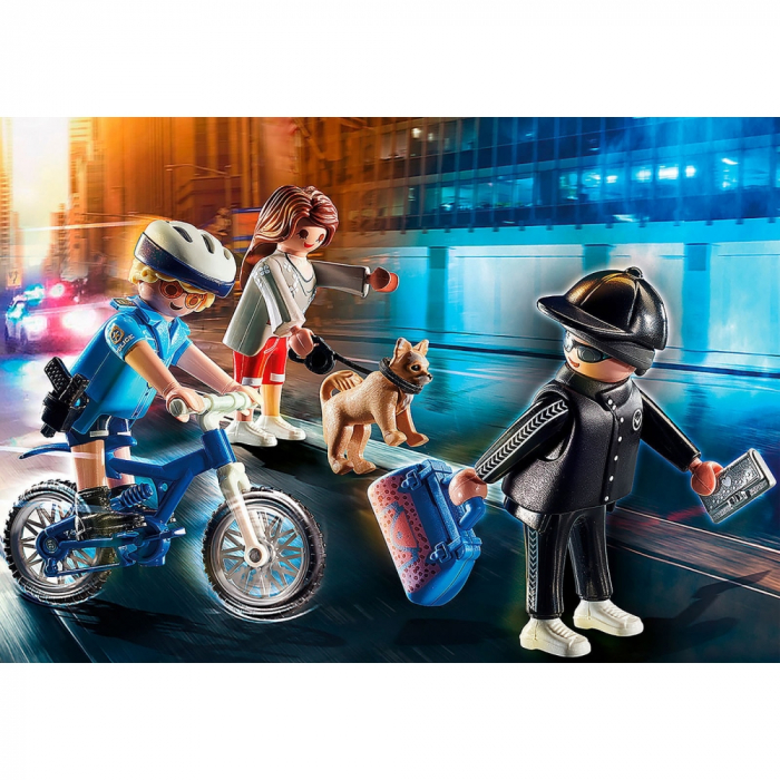Politist Pe Bicicleta Si Hot Playmobil [2]