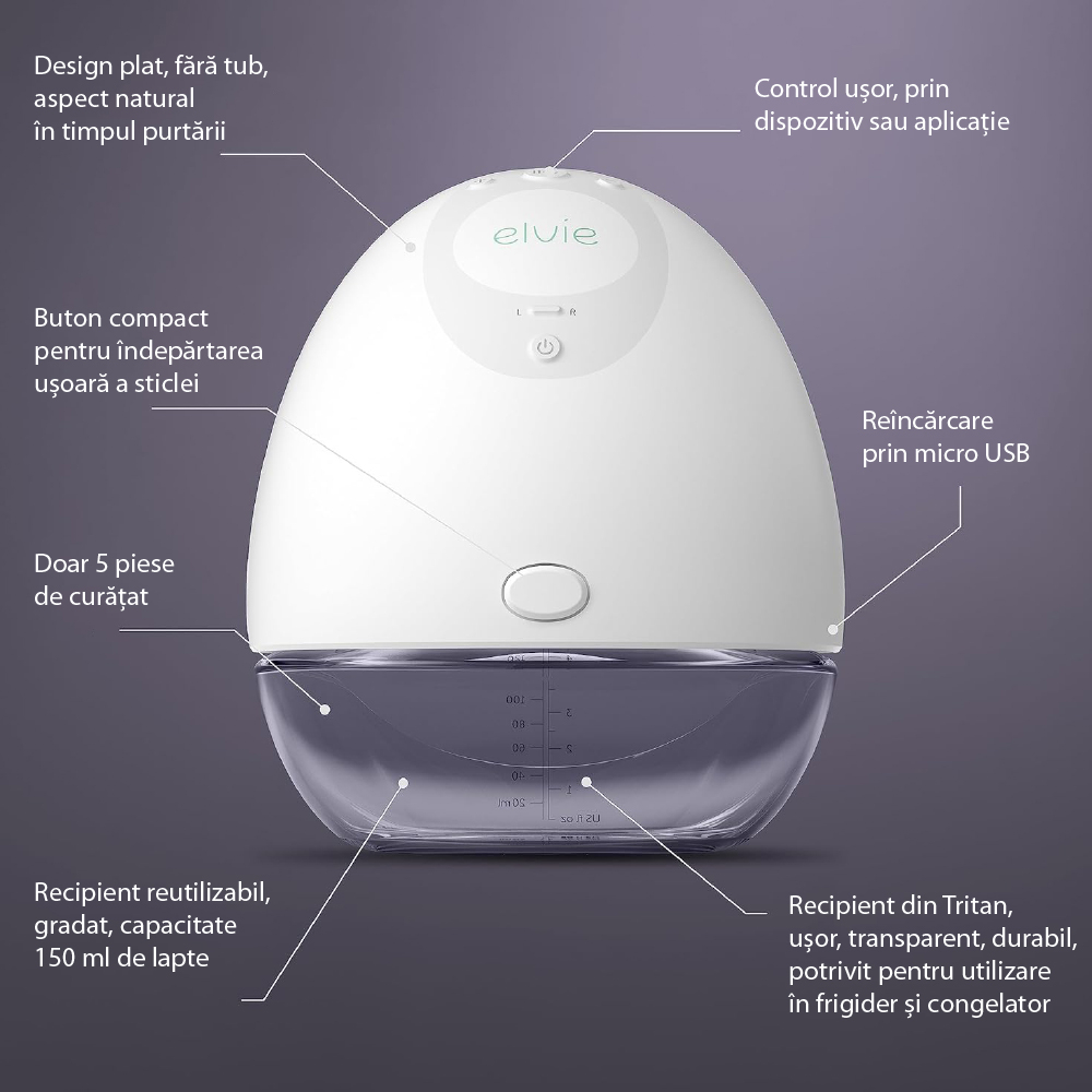 Pompa de san electrica Elvie dubla hands free wireless [5]