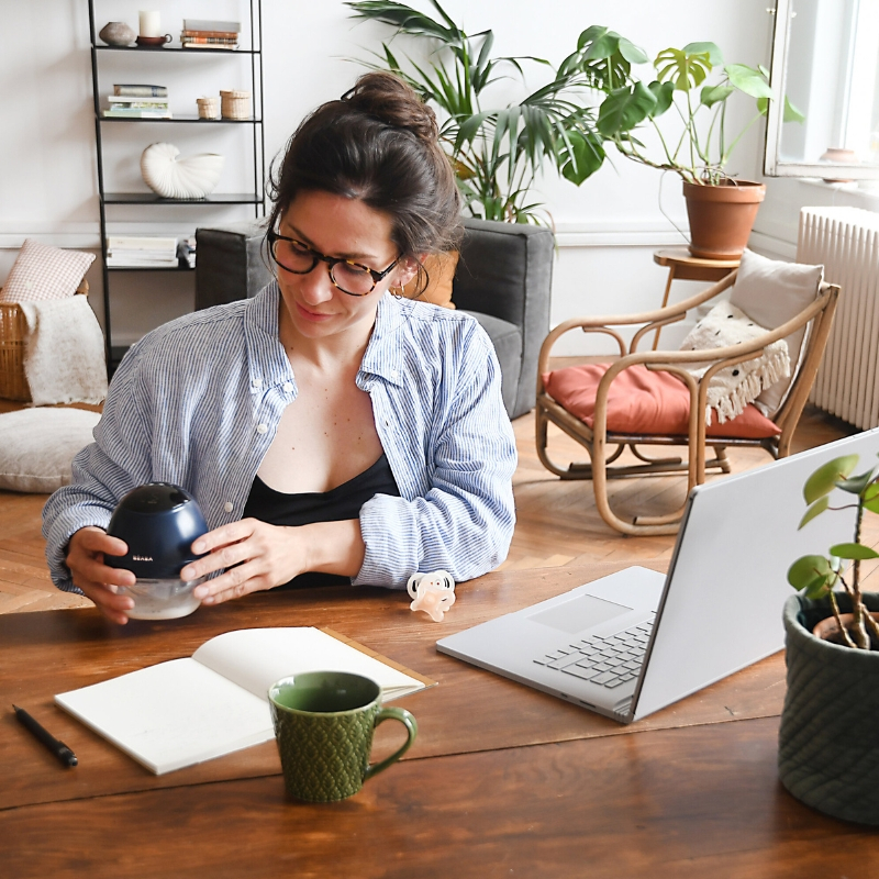 Pompa de san electrica hands free Beaba Night Blue-Resigilate [5]