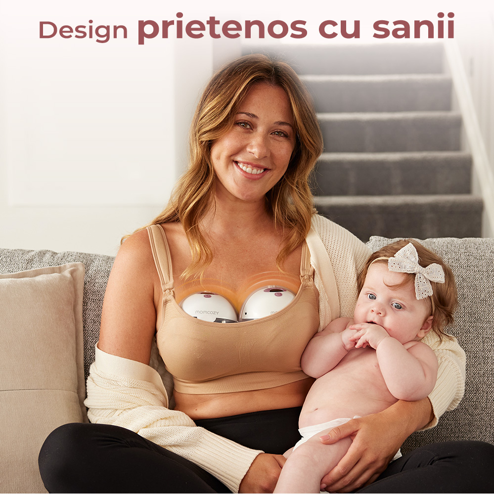 Pompa de san Momcozy Hands-free dubla M5 Smart Grey, control prin aplicatie [9]