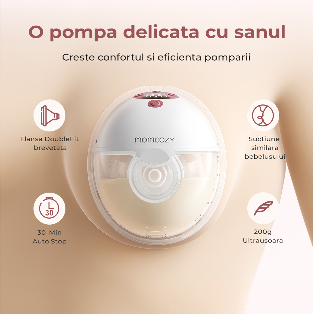 Pompa de san Momcozy Hands-free dubla M5 Smart Grey, control prin aplicatie [4]
