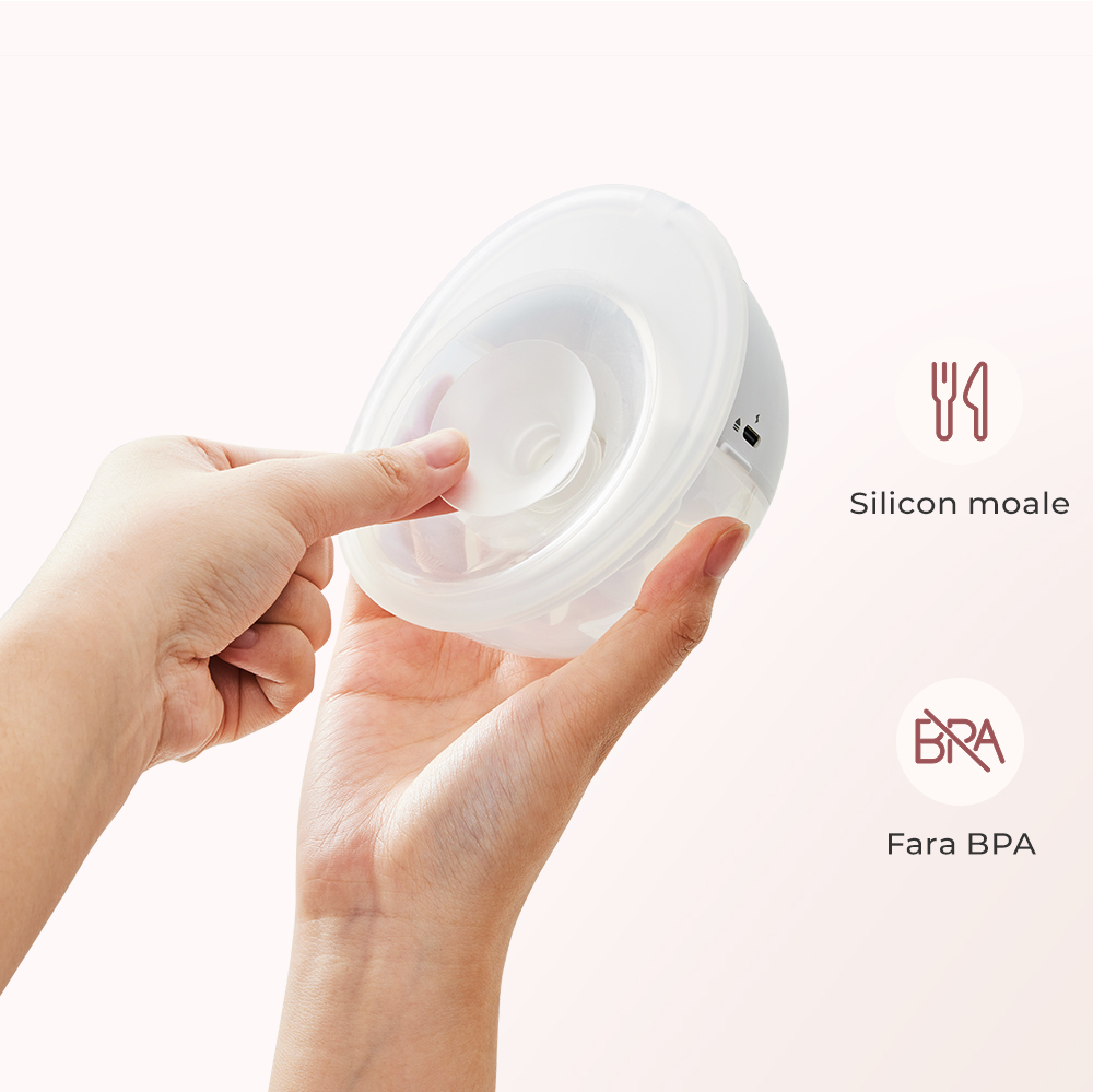 Pompa de san Momcozy Hands-free dubla M5 Smart Grey, control prin aplicatie [8]