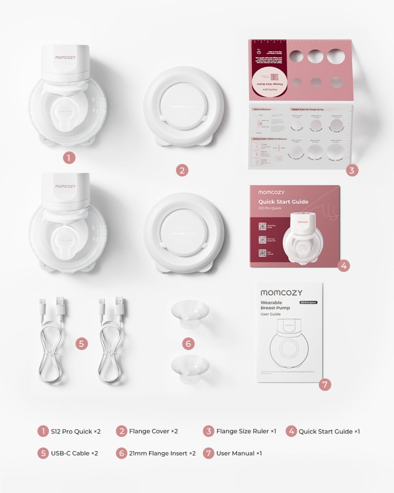 Pompa de san Momcozy Hands-free dubla S12 Pro Quick White [9]