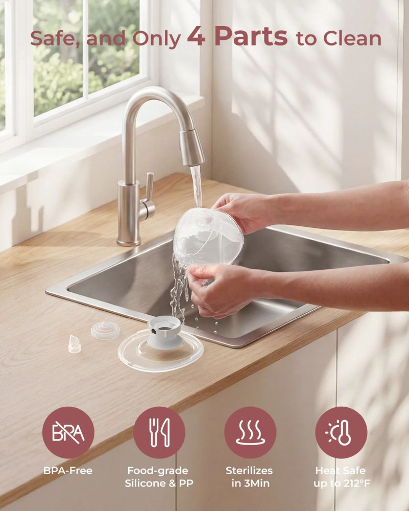 Pompa de san Momcozy Hands-free M5 Red, control prin aplicatie [6]