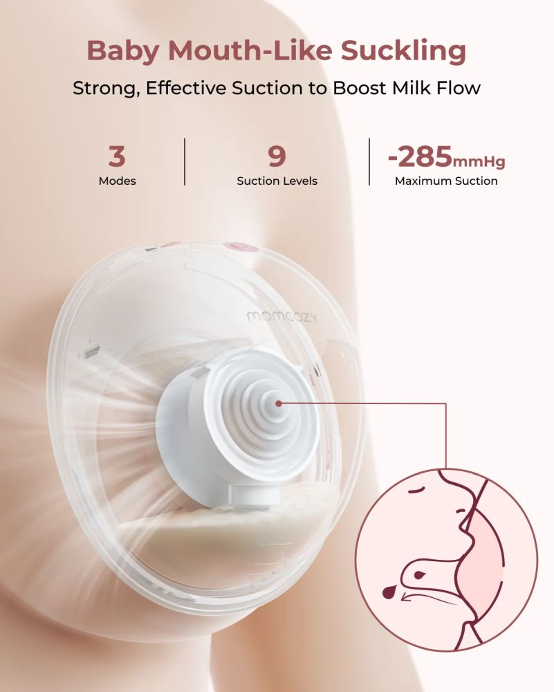 Pompa de san Momcozy Hands-free M5 Red, control prin aplicatie [5]