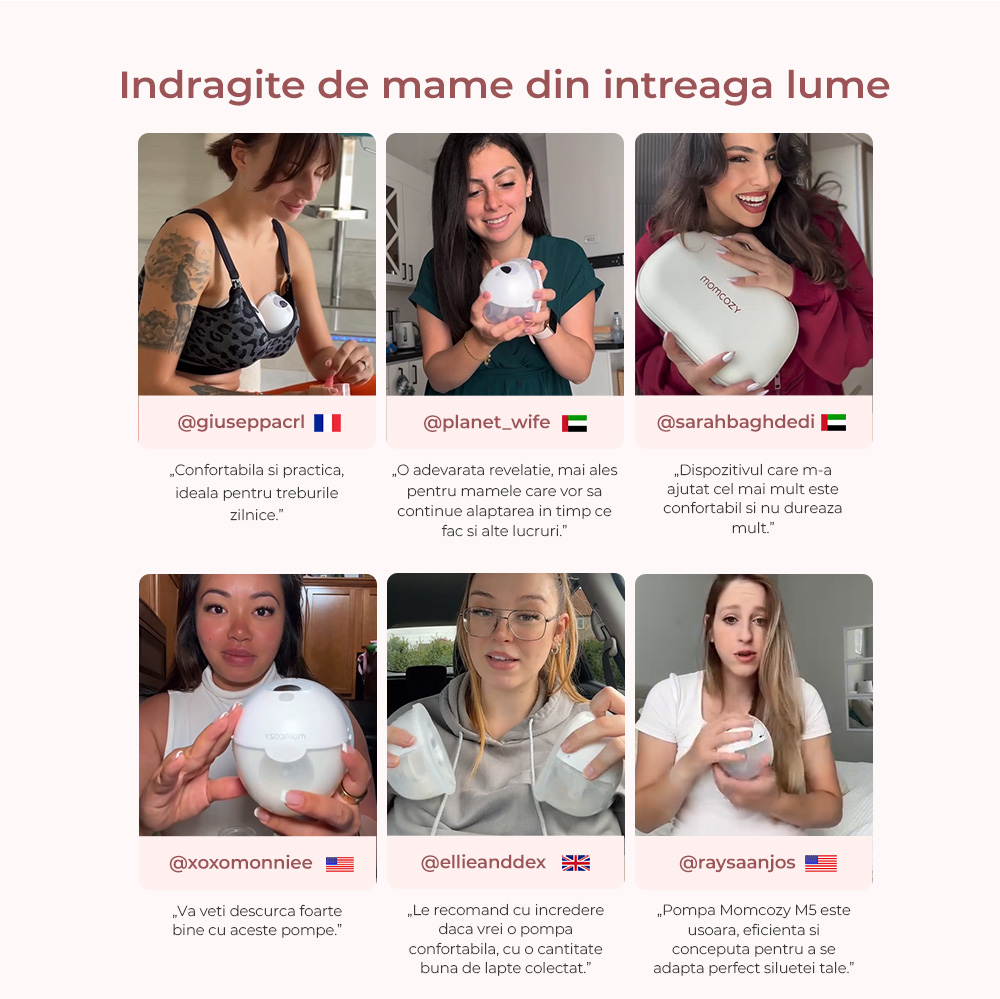 Pompa de san Momcozy Hands-free M5 Smart Grey, control prin aplicatie [14]