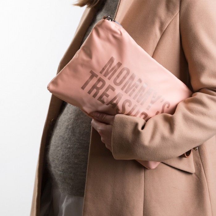 Poseta Childhome Mommy Clutch 33x23 cm Roz [5]