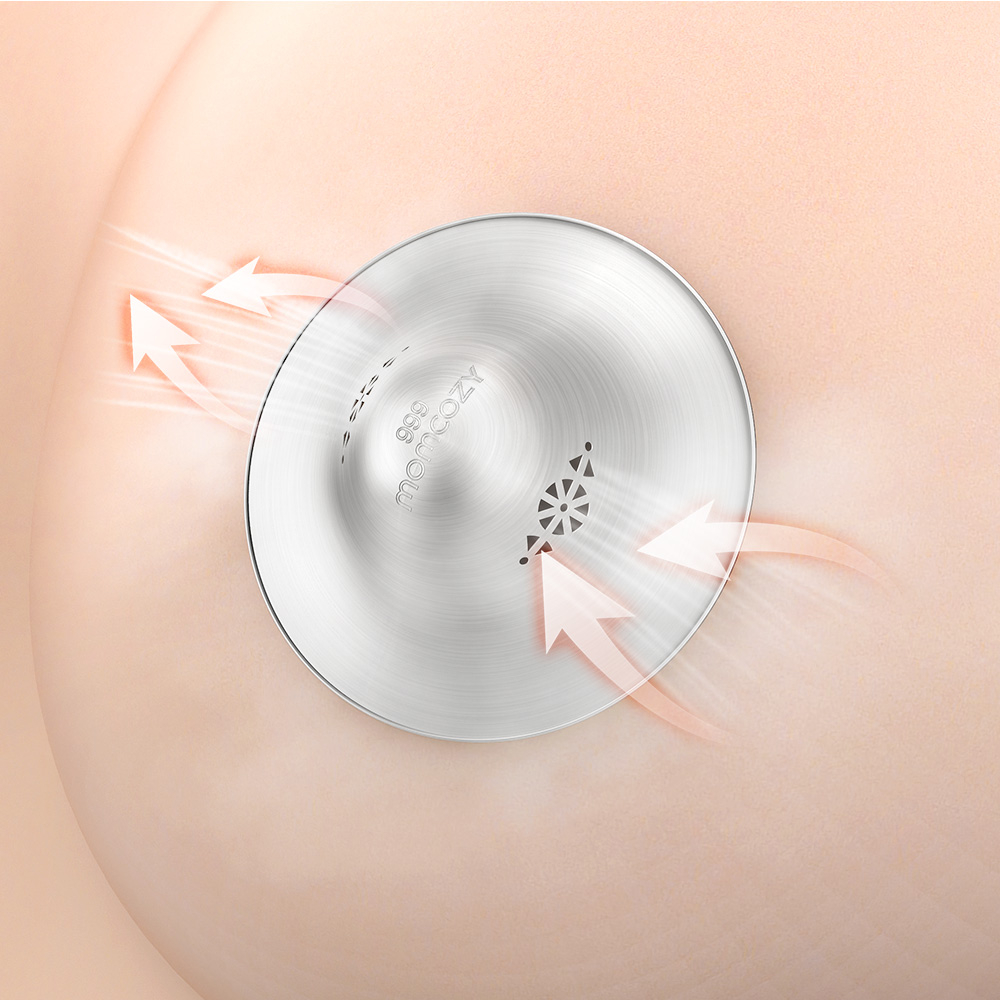 Protectie alaptare Momcozy argint 45 mm set 2 buc Regular [5]