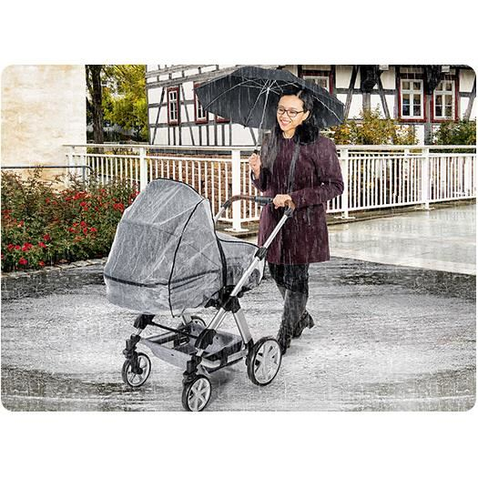 Protectie de ploaie universala cu fermoar pentru carucioare RainCover Classic+ Reer [3]