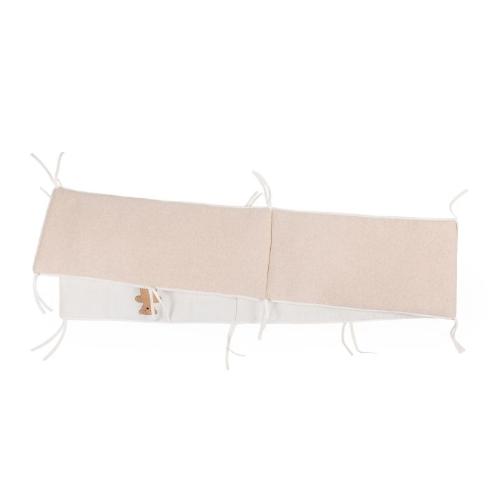 Protectie patut Childhome 35x340 cm, Jerse/Muselina Teddy [2]