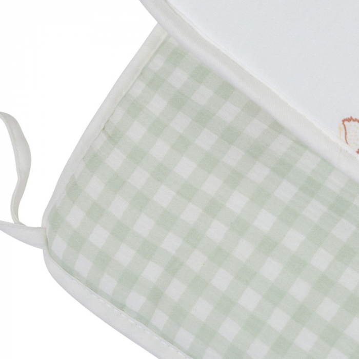 Protectie patut Childhome 35x340 cm Jerse/Muselina Verde [3]