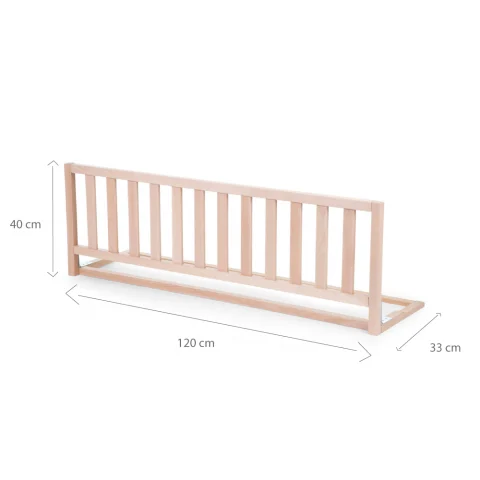 Protectie pentru pat Childhome 120 cm, Fag Natur [4]