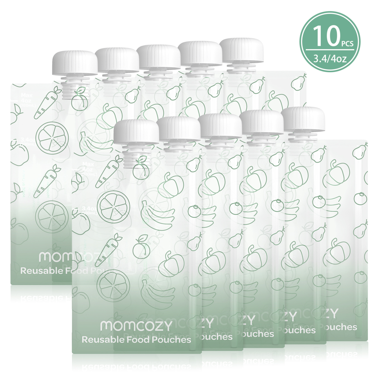 Pungi alimentare reutilizabile Momcozy 100 ml set 10 buc [2]