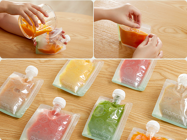 Pungi alimentare reutilizabile Momcozy 100 ml set 10 buc [4]