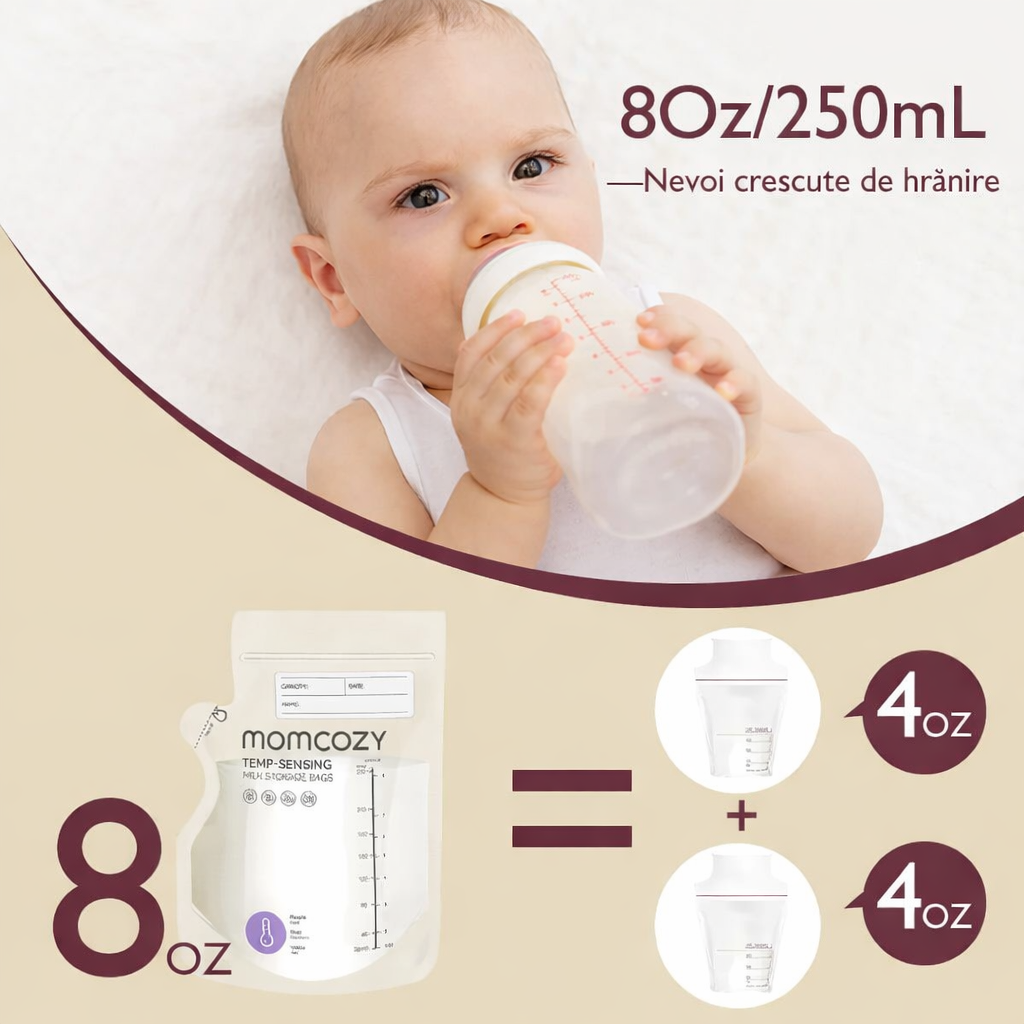 Pungi depozitare Momcozy pentru lapte matern cu turnare usoara 120 buc [4]
