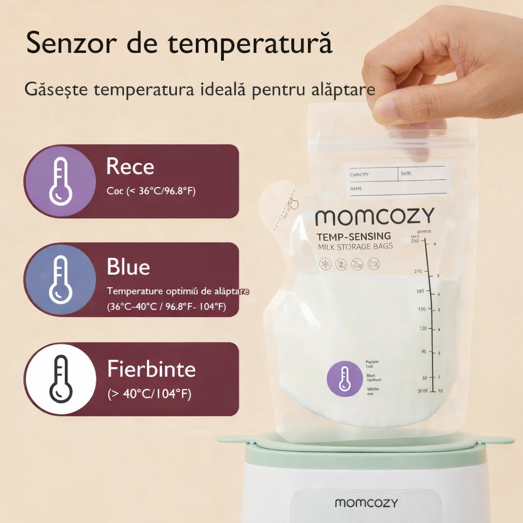 Pungi depozitare Momcozy pentru lapte matern cu turnare usoara 200 buc [2]