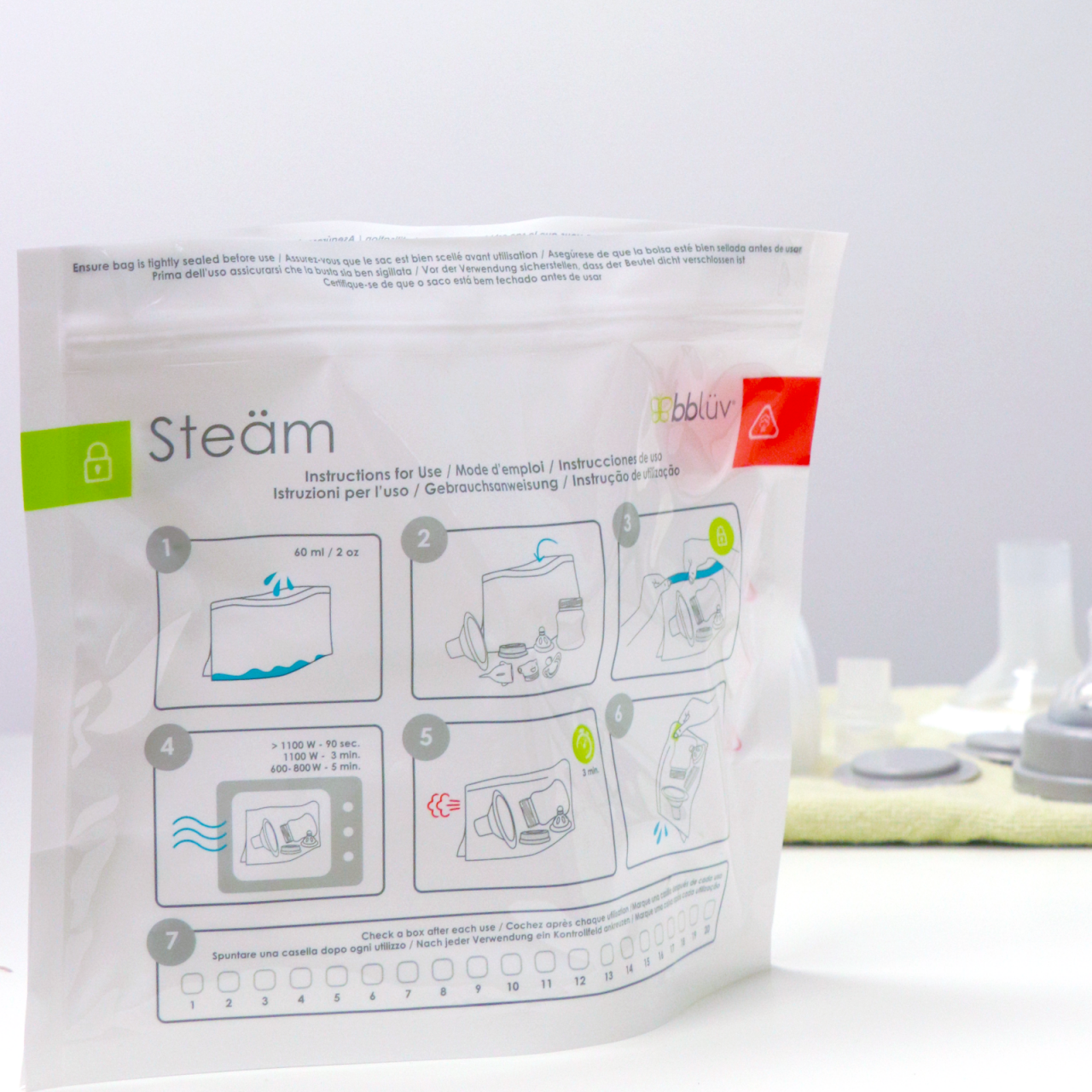 Pungi pentru sterilizare rapida la microunde bblüv Steam