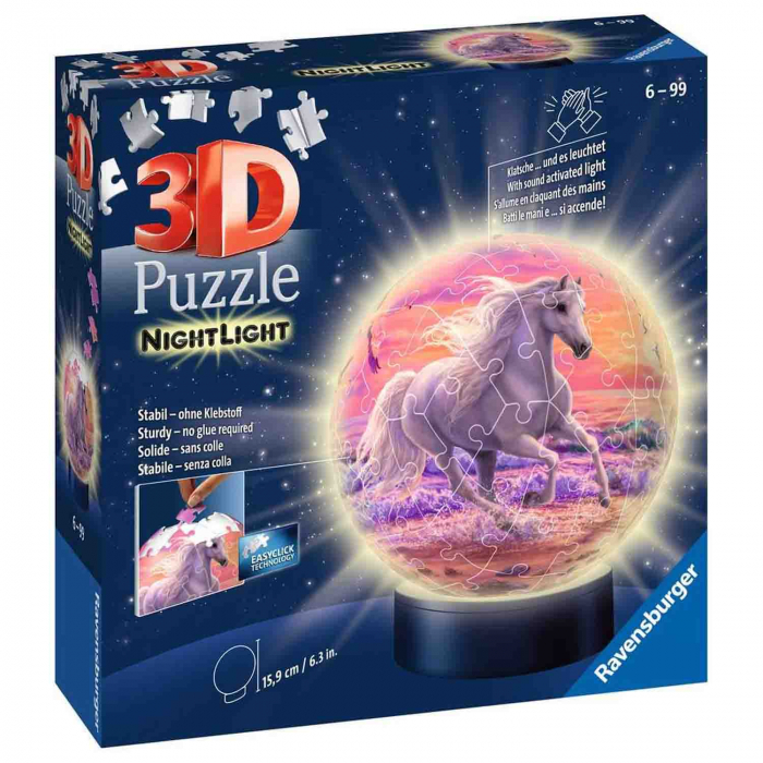 Puzzle 3D Luminos Cal Pe Plaja, 72 Piese [2]