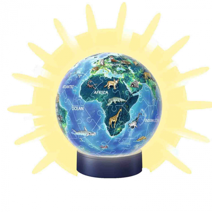 Puzzle 3D Luminos Planeta Pamant, 72 Piese [3]