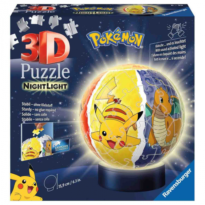 Puzzle 3D Luminos Pokemon, 72 Piese [2]