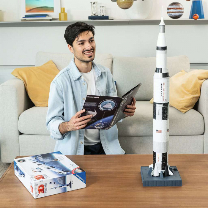 Puzzle 3D Ravensburger Apollo Saturn V, 440 Piese [5]