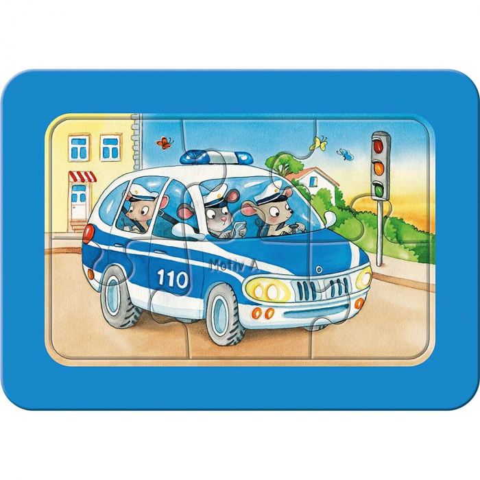 Puzzle Animale Conducand Vehicule, 3X6 Piese [2]