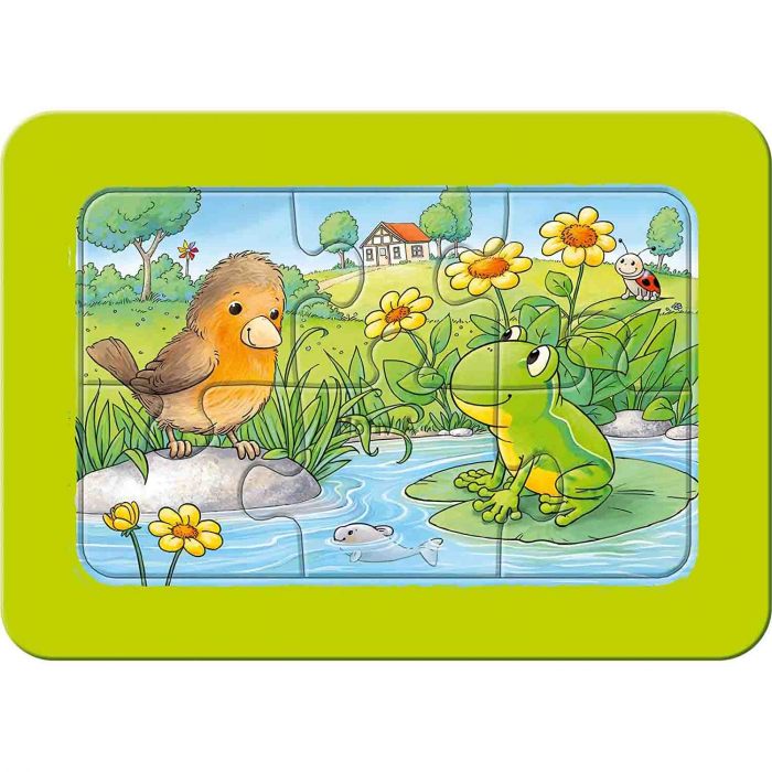 Puzzle Animale In Gradina, 3X6 Piese [2]
